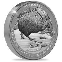 Neuseeland 1 NZD Kiwi 2023 1 Oz Silber Blister