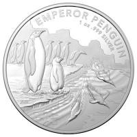 Australien 1 AUD RAM Antarctic Territory: Emperor Penguin (1.) 2023 1 Oz Silber BU 
