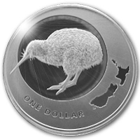 Neuseeland - 1 NZD Kiwi 2009 - 1 Oz Silber PP