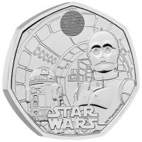 Grobritannien - 50 Pence Star Wars(TM) R2-D2(TM) and C-3PO(TM) 2023 - 8g Kupfer Nickel
