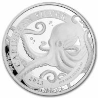 Barbados 1 Dollar Karibischer Octopus 2023 1 Oz Silber