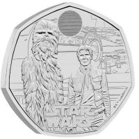 Grobritannien 50 Pence Star Wars(TM) Han Solo and Chewbacca 2024 Blister