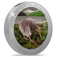 Neuseeland 1 NZD Kiwi 2024 1 Oz Silber PP Color