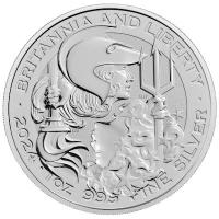 Grobritannien - 2 GBP Britannia and Liberty 2024 - 1 Oz Silber 