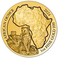 Ruanda - 100 RWF African Ounce Leopard 2024 - 1 Oz Gold