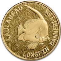 Tokelau - 100 NZD Territory (10.) Langflossen Wimpelfisch (Longfin Bannerfish) 2024 - 1 Oz Gold